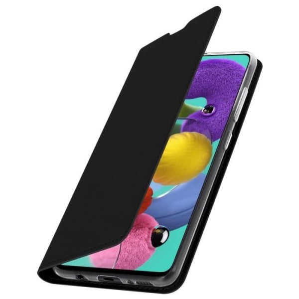 Hölster för Samsung Galaxy A51 - DUX DUCIS - Folio-fodral - Ekoskinn - Videostöd - Svart Svart