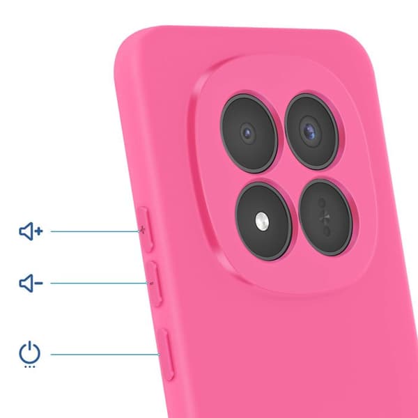 Coque Soft-Touch til Redmi Note 15 Pro Plus 5G i Anti-glid Silikone Fuchsia Ros