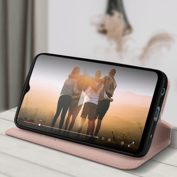 Xiaomi Redmi A1 2022-fodral - AVIZAR - Plånboksfodral - Fullständigt skydd - Videostöd - Rosa rosa