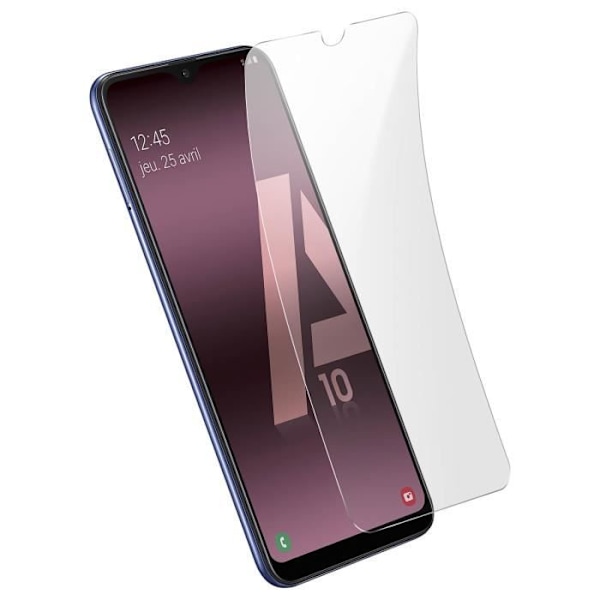 Fleksibel glasbeskyttelsesfilm til Samsung Galaxy A10 - AVIZAR - Stødsikker 9H - Gennemsigtig Transparent