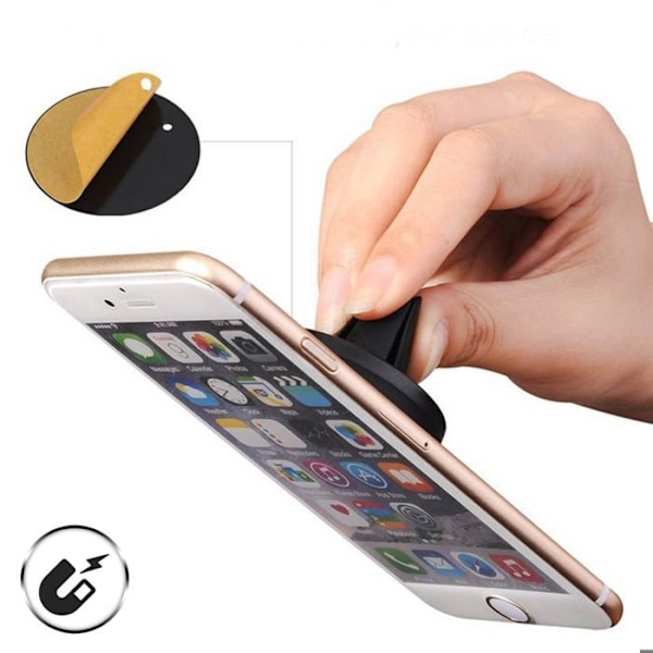 Support Bil - AKASHI - Magnetisk - Luftventil Montering - Smartphone op til 7'' - Sort Svart