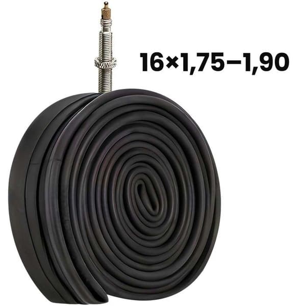 Gummislange 16x1.75 til 1.90 til cykel med 44mm ventil sort