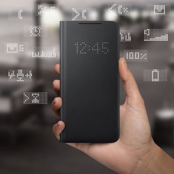 Etui - Samsung - Galaxy S21 Plus - Intelligent lock - Hårdt cover - LED View Cover Original Svart