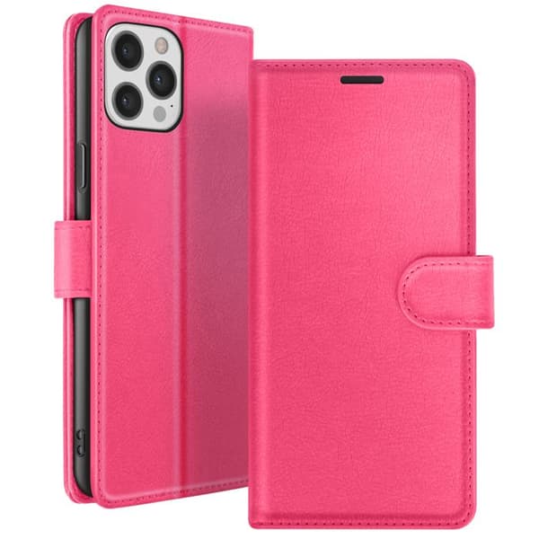Pungetui - ZANAÉ - iPhone 12 Pro Max - Fuchsia - Antiskrid - Videostøtte Rosa