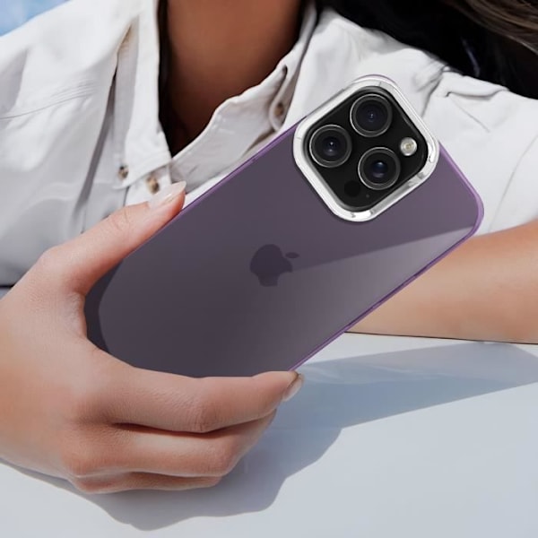 Cover til iPhone 16 Pro Soft Design Røget kamera Contour Metallic Lilla Lila