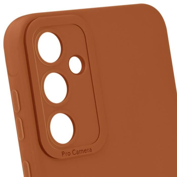 Fodral till Samsung Galaxy A55 5G - AVIZAR - Soft Touch Matte Silikon - Brun - Förstärkt kamerakantskydd kastanj
