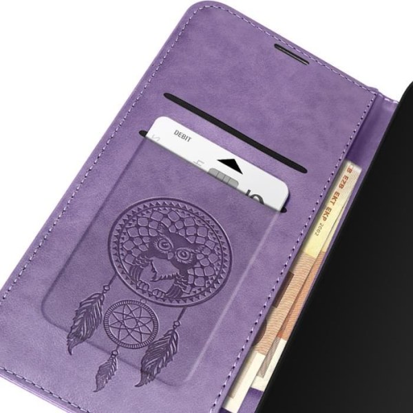iPhone 11-cover - Drømmefanger - Lilla - Fuld beskyttelse - Video-standfunktion - Håndledsrem inkluderet Lila
