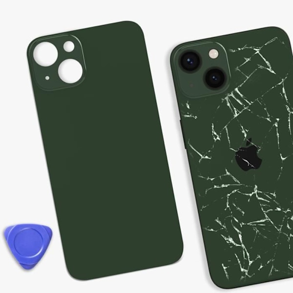 Udskiftningsglas bag til iPhone 13 - AVIZAR - Grøn Grön