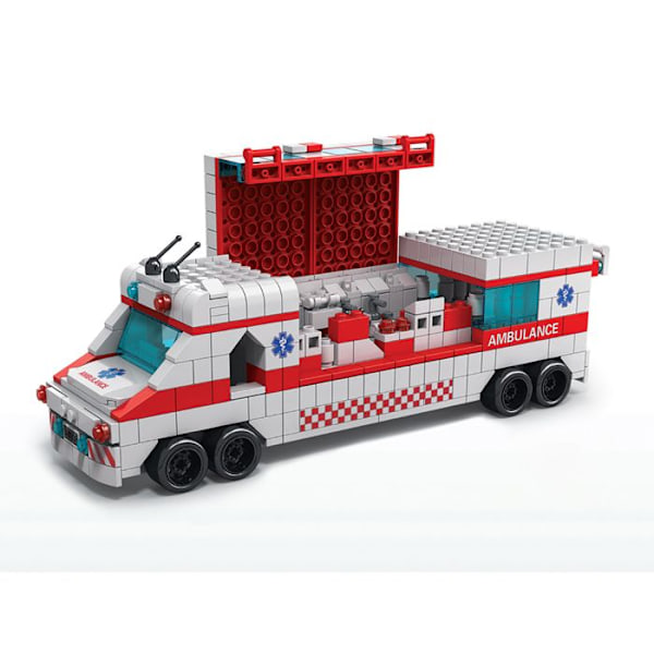 Byggelegetøj 6 i 1 Ambulance Køretøjer 1000 Samlesætter Multicolor Svart