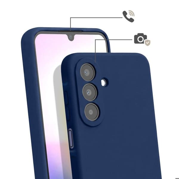 Siliconfodral för Samsung Galaxy A25 5G med blå natt nackrem Blå