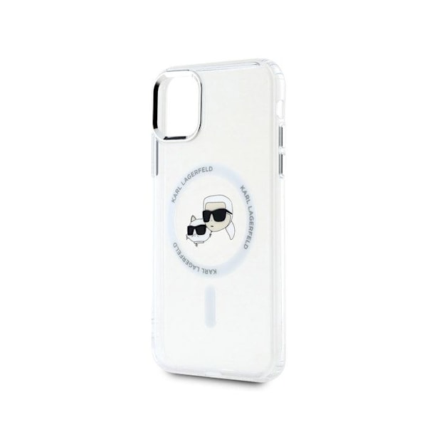 iPhone 11 Kuori IML K ja CH MagSafe-yhteensopiva Karl Lagerfeld Läpinäkyvä Vit