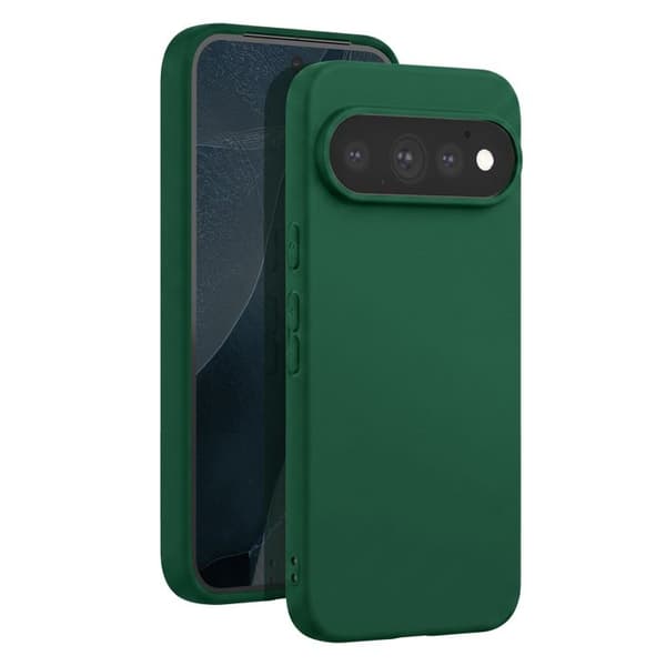 Silicone Cover til Pixel 11 Pro, Stødabsorberende, Olieforsinket, Mørkegrøn Grön
