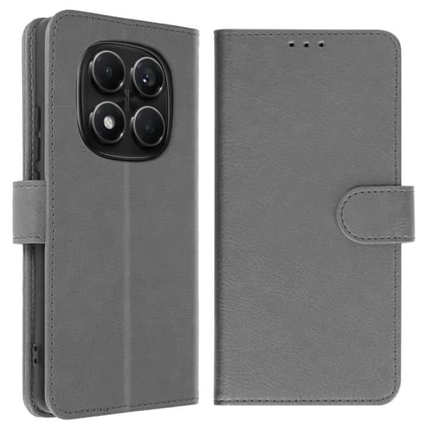 Plånboksfodral - Xiaomi - Redmi Note 14 Pro/Pro Plus - Grå - Halvstyv - Vintage Grå
