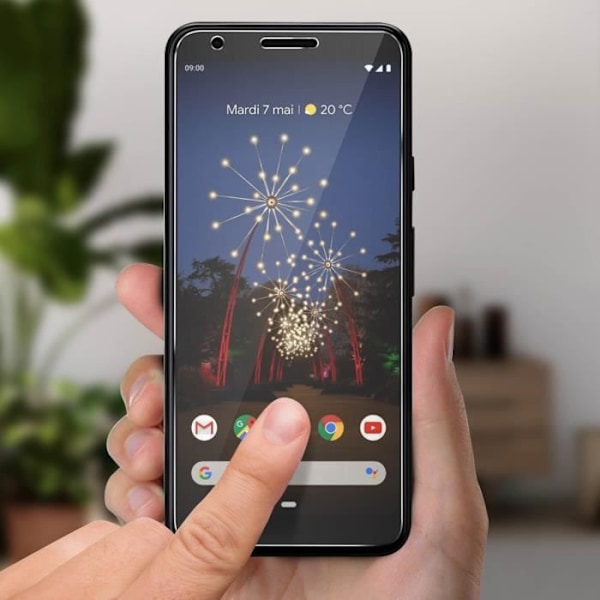 Skyddsfilm - AVIZAR - Google Pixel 3A - Härdat glas 9H - 0.3mm - Antifingeravtryck Vit