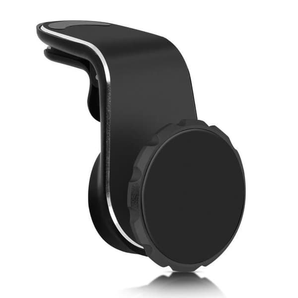 Support til smartphone i bil - AVIZAR - Montering til luftrist - Magnetisk system - Drejbar Svart