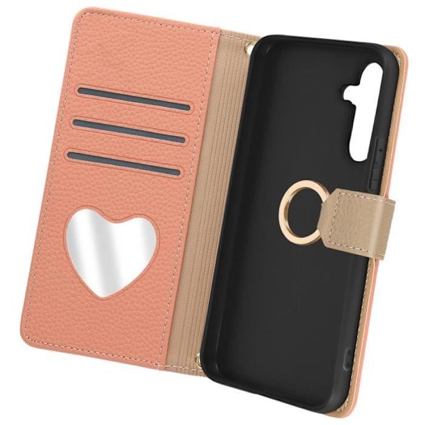 Crossbody-fodral till Samsung A54 5G - Plånboksfodral med dragkedja - Aprikoscrush Aprikoscrush