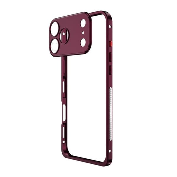 Skydd Design för iPhone 18 Pro Max Stötsäker med Inbyggt Kameraskydd Bordeaux Röd