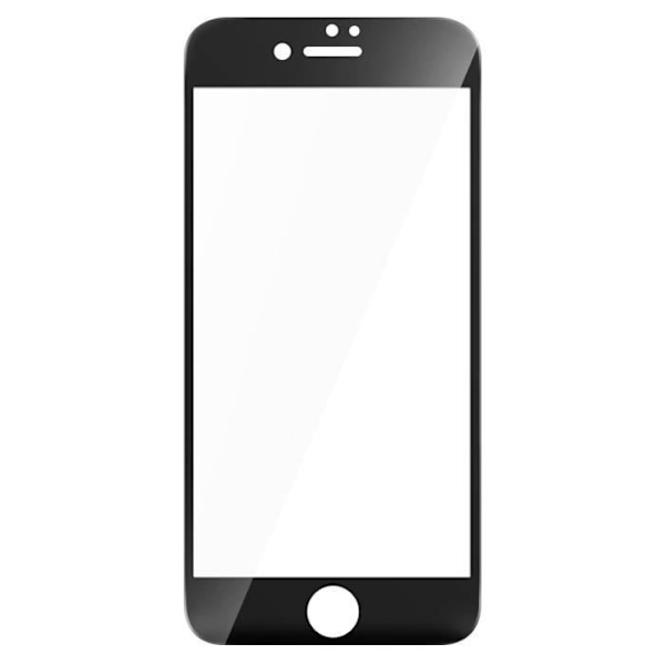 Skyddsfilm - AVIZAR - iPhone 7/8 - Härdat glas - Fullständigt skydd - Svarta kanter Svart
