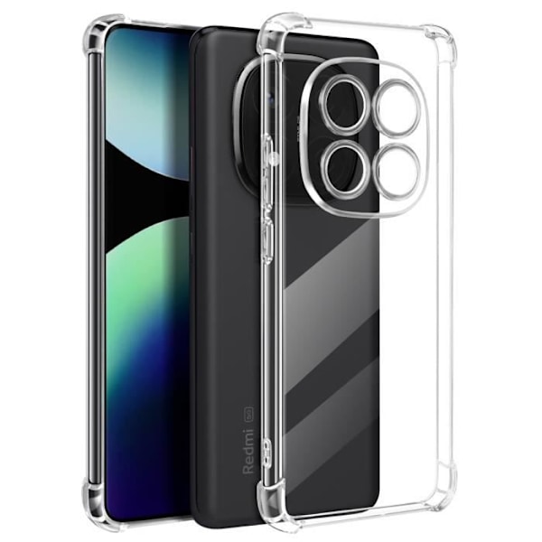 Stöttålig skal för Xiaomi Redmi Note 14 Pro och 14 Pro Plus Mayaxess Transparent Transparent
