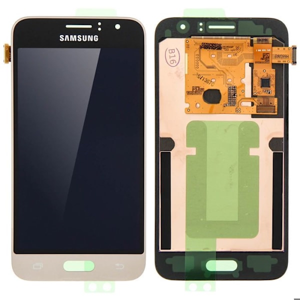 Alkuperäinen Samsung Galaxy J1 2016 LCD-näyttö + kosketuslasi - kulta Gul