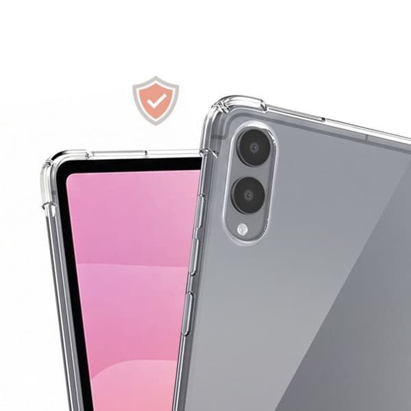 Silicone Cover til Galaxy Tab S12 Plus med Forstærkede Hjørner, Transparent Vit