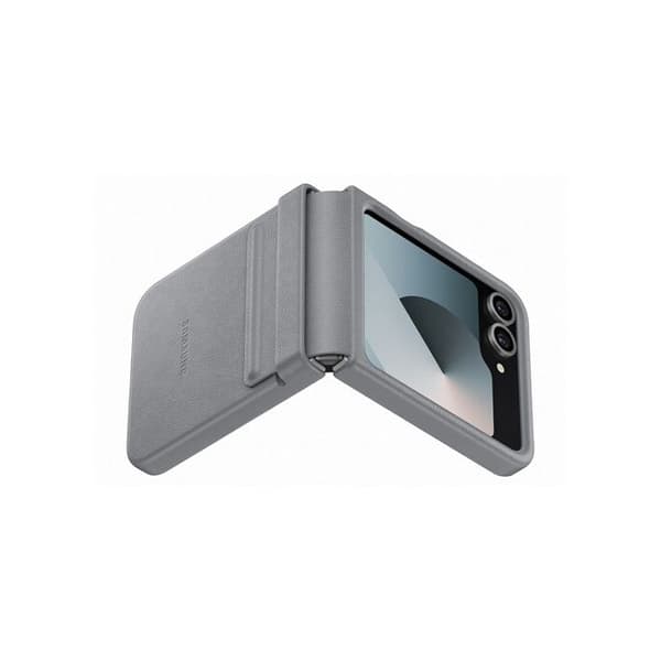 Coque - Kindsuit - Galaxy Z Flip 6 - Ægte læder - Grå - Blød Grå