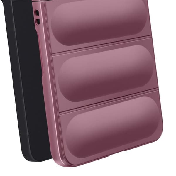 Fodral - AVIZAR - Galaxy Z Flip 7 - Silikon Rosa - Textur Relief - Stötskydd Ros