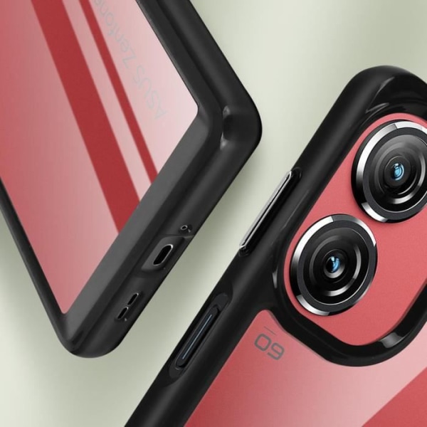 Fodral - AVIZAR - Asus Zenfone 9 - Stötsäker - Svart - Stelt upphöjt kamerablock Svart