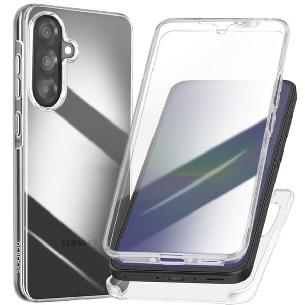 Helcover til Galaxy A37 360° Beskyttelse i Transparent Silikone Vit