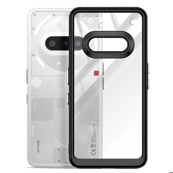 Stødabsorberende Cover - AVIZAR - Nothing Phone 3a - Sort - Optimal Beskyttelse - Elegant Design Svart