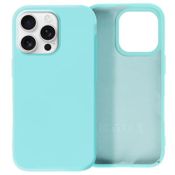 Coque för iPhone 16 Pro Semi-rigid Soft-touch Anti-spår Turkos Blå