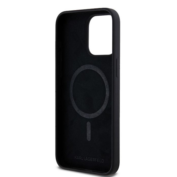 Kotelo iPhone 15 Pro Maxille - Karl Lagerfeld silikonirengas MagSafe (KLHMP15XSCMKCRHK) - Karl&Choupette