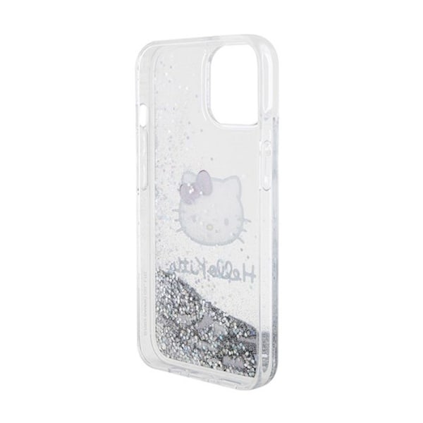 Puhelinkuori - Hello Kitty - iPhone 15 - Liquid Glitter - Hopea - Kova Pengar