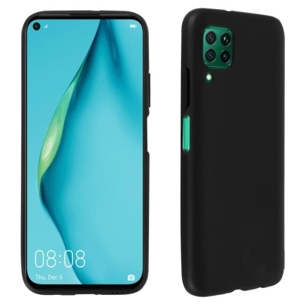 Huawei P40 Lite Cover Protection Blød Fleksibel Stødsikker mat finish Sort