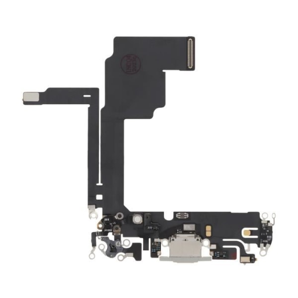 Opladerconnector til Apple iPhone 15 Pro - AVIZAR - USB C-port - Hvid mikrofon Vit