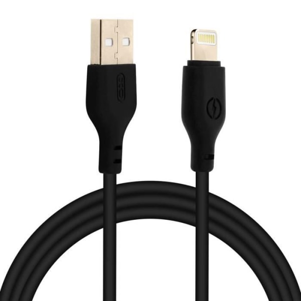 USB-Lightning-kaapelin lataussynkronointi 2 m sotkeutumaton musta