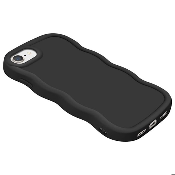 iPhone 7, 8, SE 2020 ja SE 2022 Musta Iskunkestävä Silikoni Kuori Svart