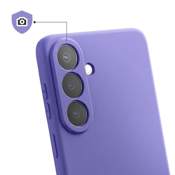 Silicone Soft-Touch-fodral för Galaxy S26 med mikrofiberfoder i lila Violett
