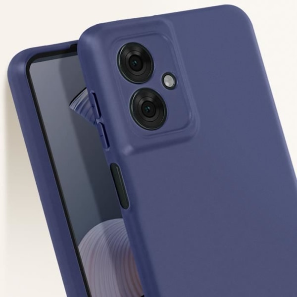 Coque til Motorola Moto G55 Silikone Blød Mat Natsværte Blå
