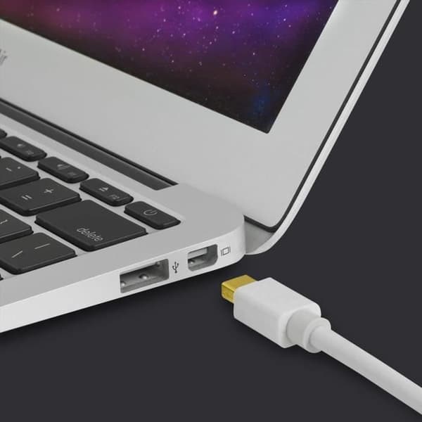 Mini DisplayPort Videokabel - High Definition 4K - 1,8m - Han til Han - Hvid Vit