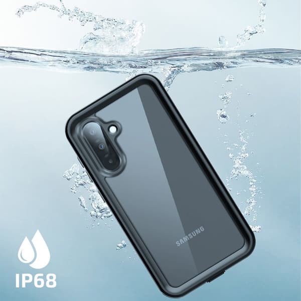 360° Helcover til Galaxy A36 / A37 Vandtæt IP68 Shellbox Sort / Transparent Svart / Klar