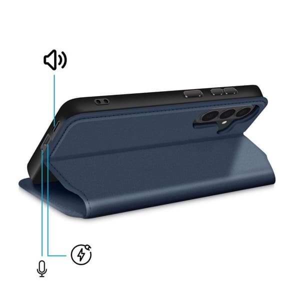 Magnetiskt Flipfodral för Galaxy S26 Classic Edition med Ställfunktion Mörkblå Blå