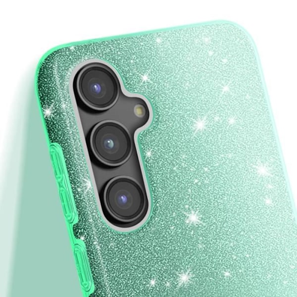 Glitrende Stødsikker Cover til Samsung Galaxy S23 FE Grøn Grön