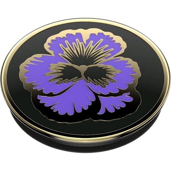 PopSockets PopGrip - Tuki ja pito älypuhelimelle vaihdettavalla yläpinnalla - Kukka-Iris-emalilla