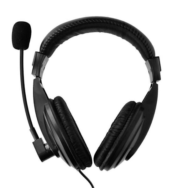 PC headset mikrofon - LINQ - USB tilslutning - Fleksibel mikrofon - Polstret design - Sort