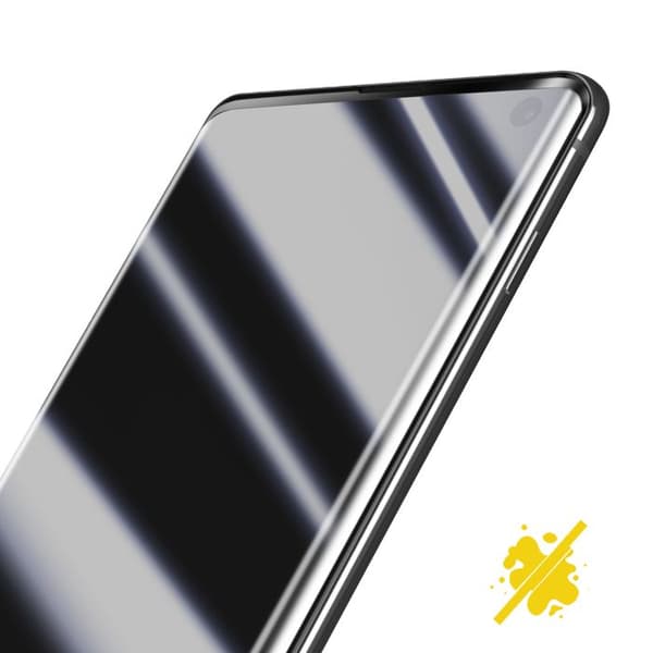 Hærdet glas til Samsung Galaxy S10, ridsefrit, buet 3D, sort