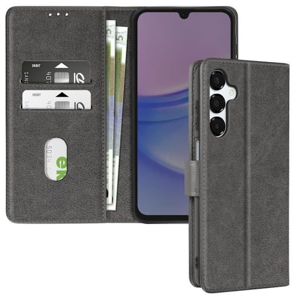 Etui til Samsung Galaxy A16 Flip Wallet og videoholder grå Grå