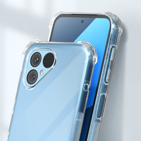 Kuori - ILMOITUS - Fairphone 5 - Pehmeä Silikoni - Kirkas - Klassinen Isku Vit