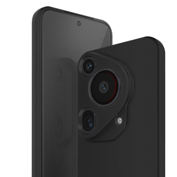 Silikonfodral till Huawei Pura 70 Ultra Soft Touch Protected Camera iMak Black Svart