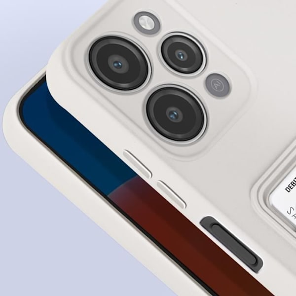 Fodral till Xiaomi Redmi 12 - AVIZAR - Mjuk korthållare - Vit Vit